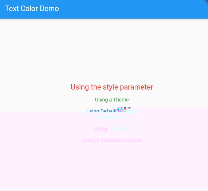 Change Text Color in Flutter Output