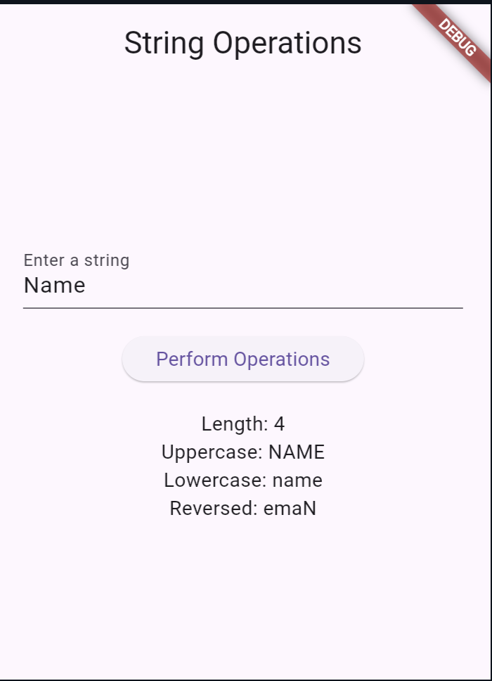 string operations in Flutter
