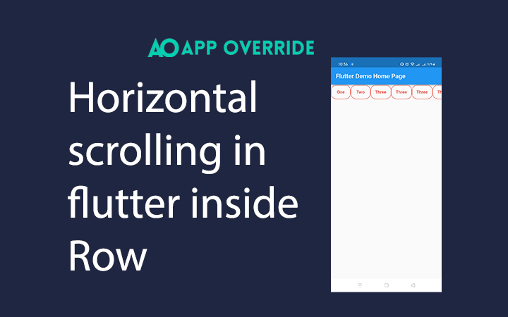 Horizontal scrolling in flutter inside Row Solved