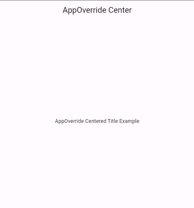Center Title in AppBar in Flutter Output