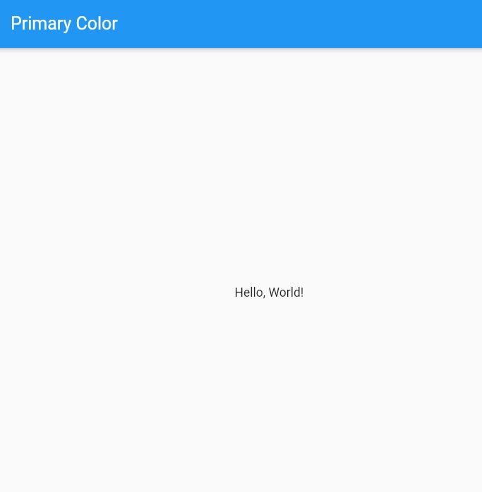 Changing the Appbar Color using Primary and PrimaryColor Property