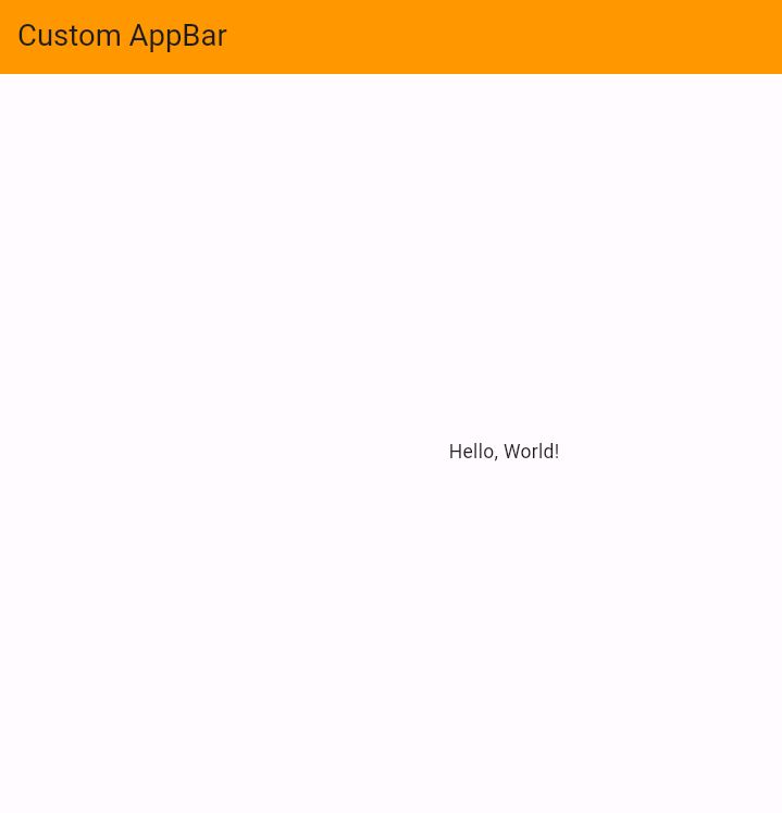 Changing the Appbar Color using custom Appbar Widget