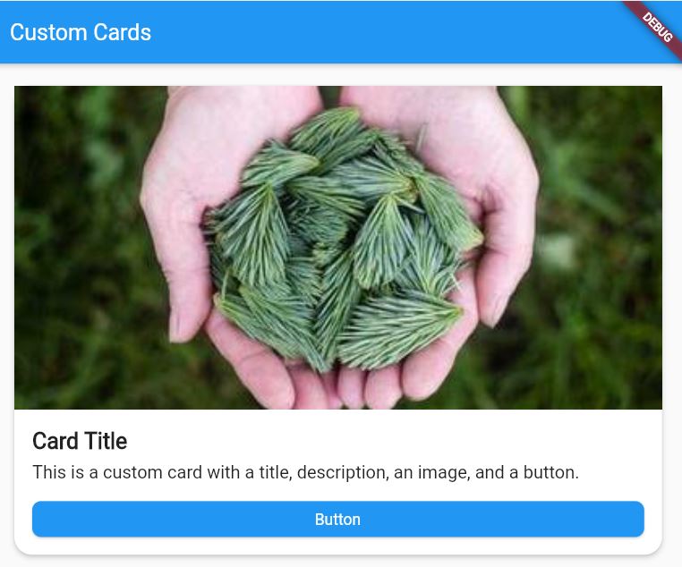 Custom Card with Title, Description, Image, Button