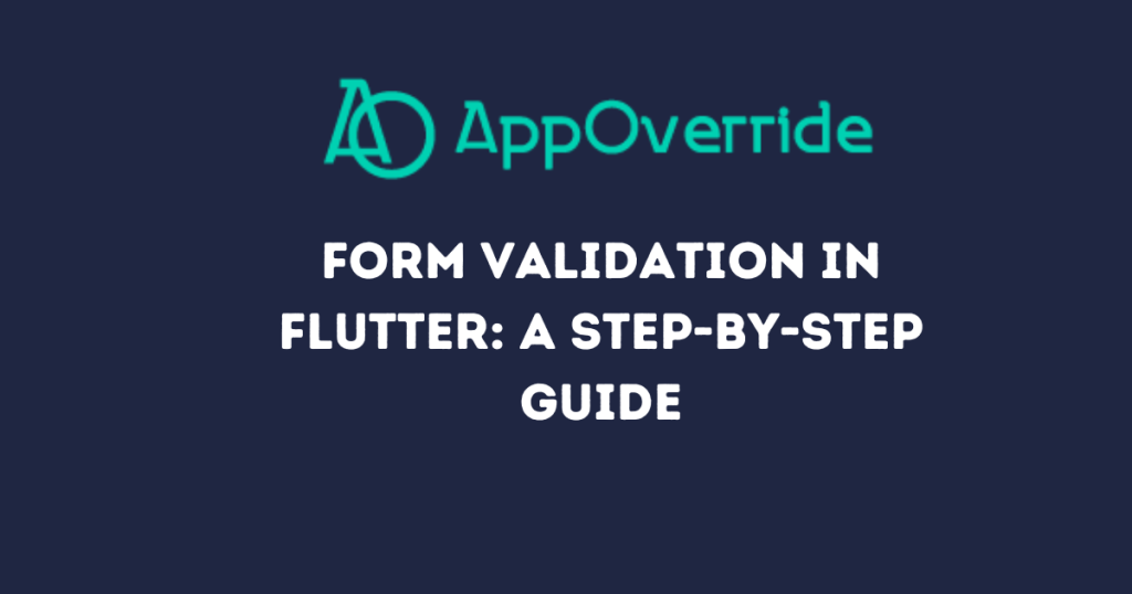 form validation in flutter