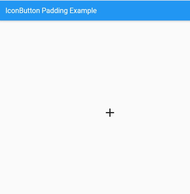 Remove Iconbutton Padding in Flutter Output