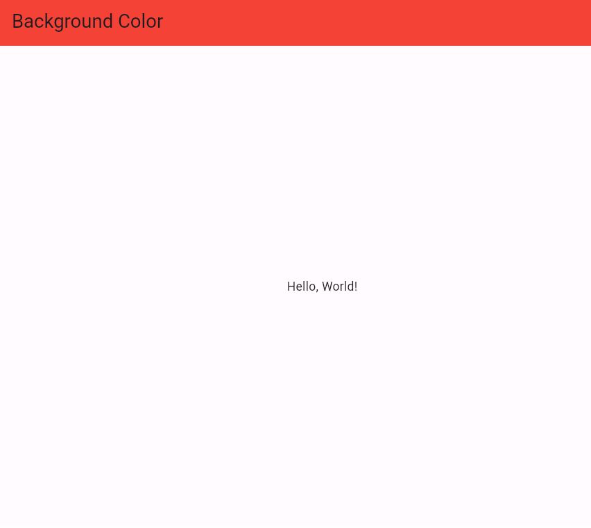 Using backgroundColor Property to Change Appbar Color in Flutter