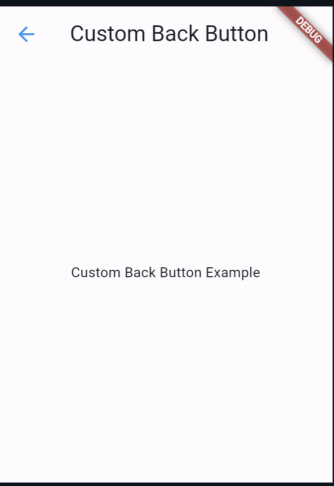 Custom Color of Back Button with AppBar: