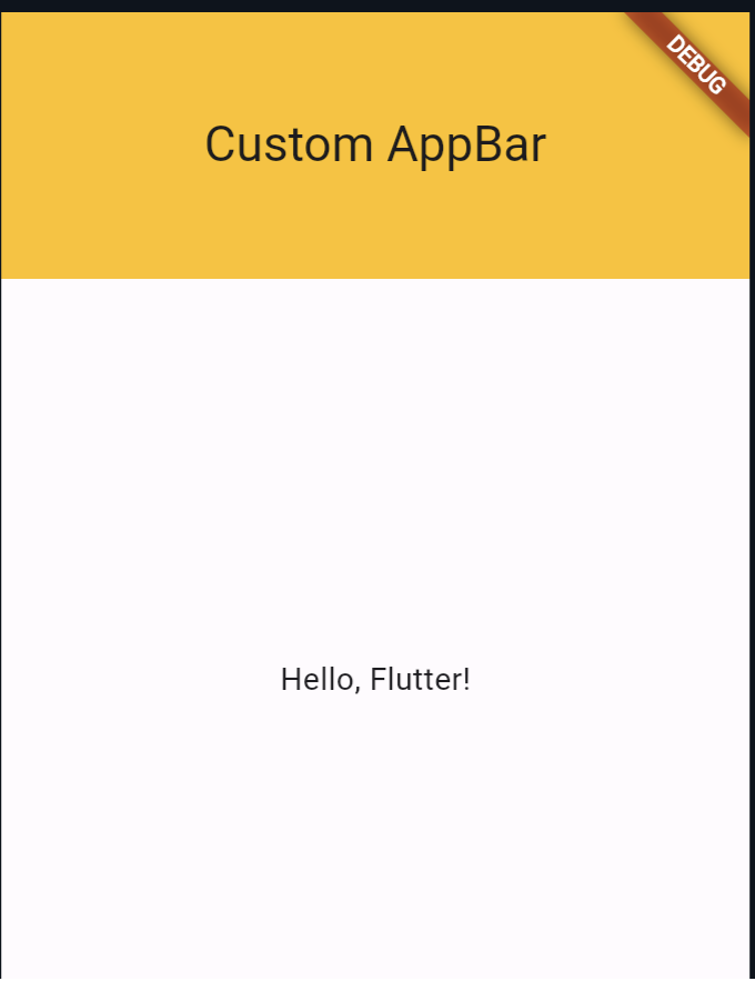 output of Appbar height in Flutter