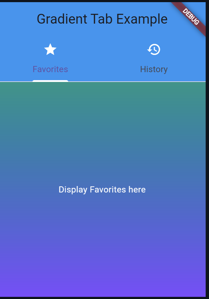 Custom TabBar and TabBarView with Gradient Background