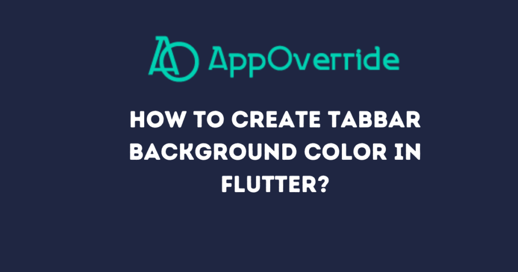 background color in tabar flutter