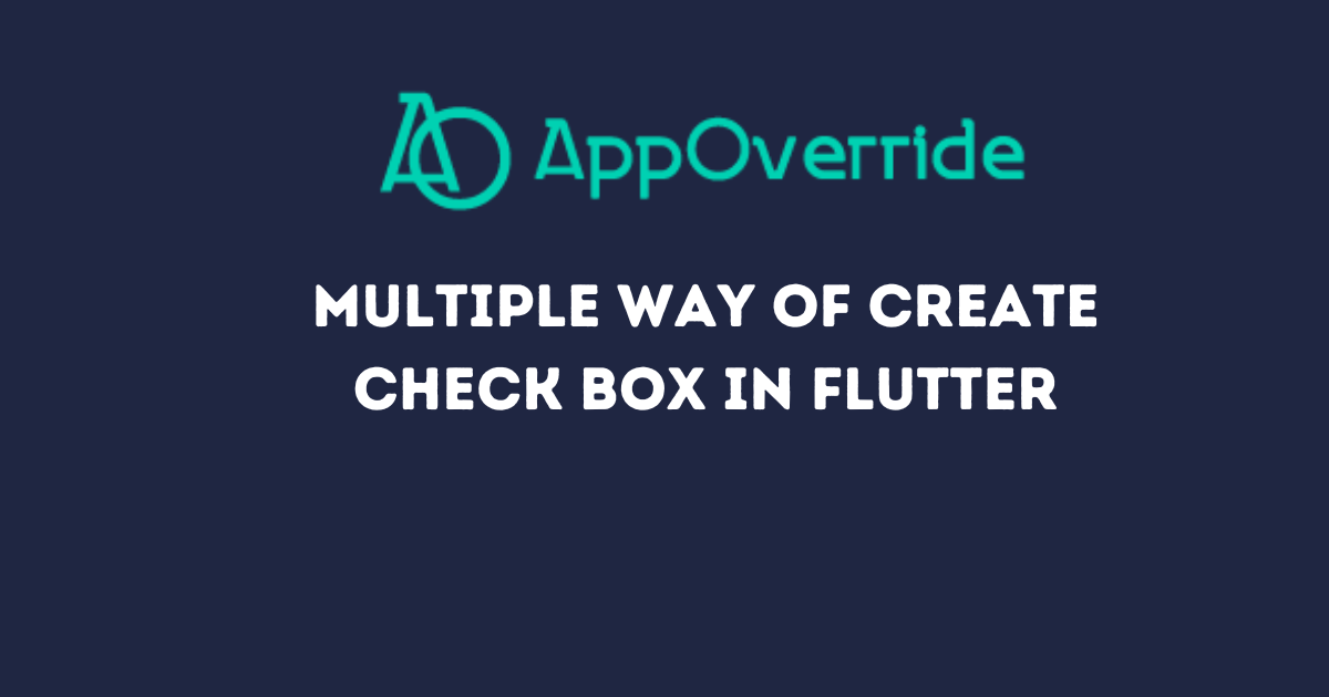 check box in flutter