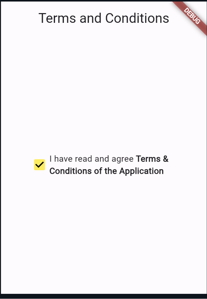 Output of check box in flutter