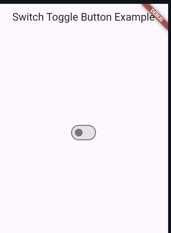 Output of Switch toggle button