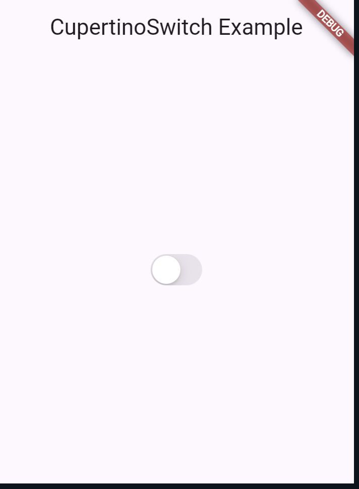Output of Cupertino Switch button