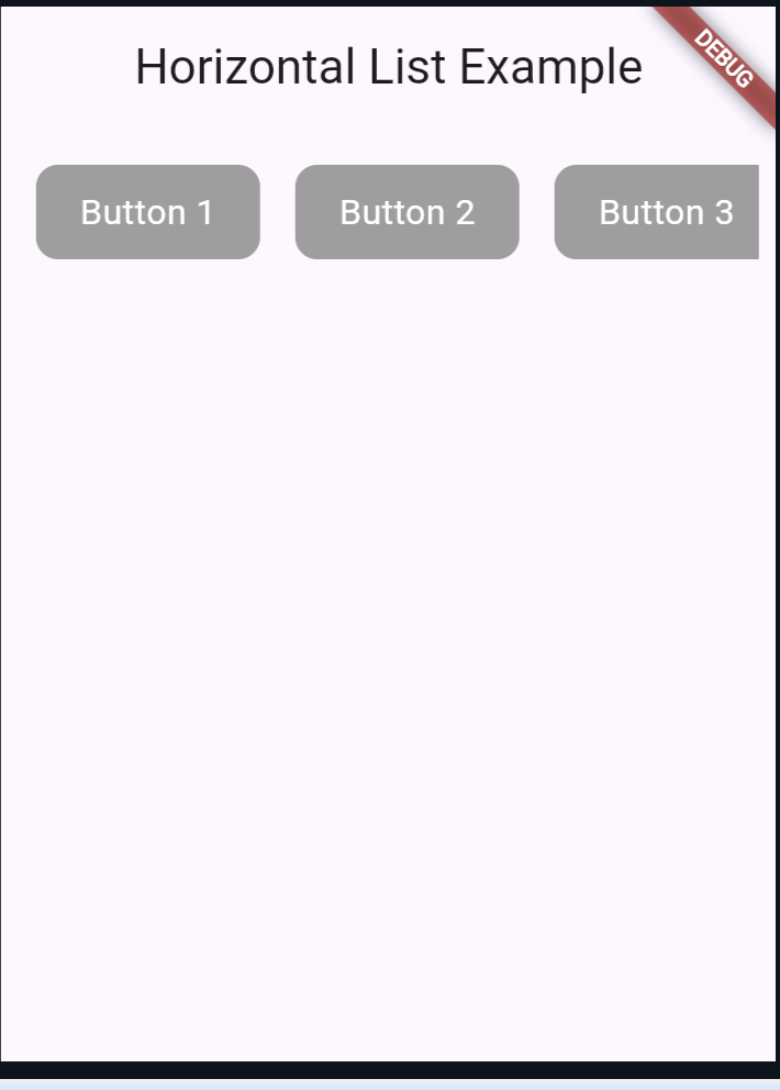 output of Flutter horizontal scroll in list